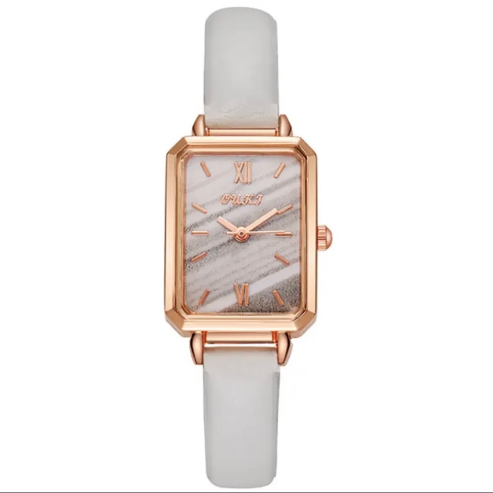 Fashion Quartz Analog Watch Classic Square Dial Wristwatch ladies